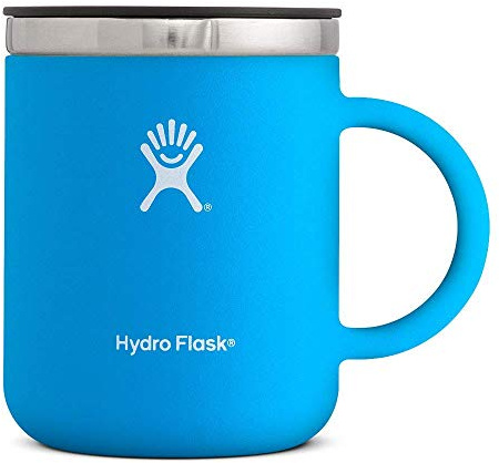 HYDRO FLASK - Travel Coffee Mug 354 ml (12 oz) - Vacuum Insulated Stainless Steel Travel Mug with Handle and Press-In Lid - BPA-Free - Pacific