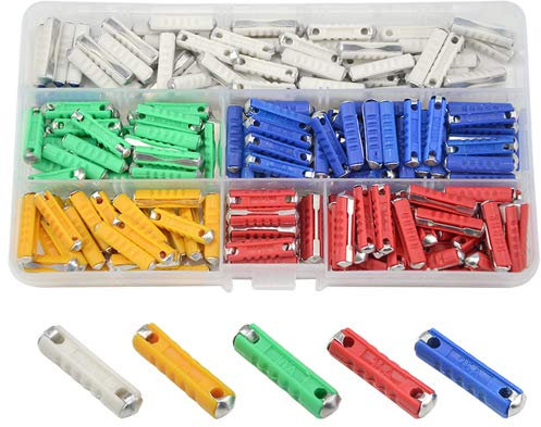 WMYCONGCONG Lot de 200 Fusibles de voiture Fusible automobile européen 5A 8A 10A 16A 25A pour voitures classiques Ancien style, non céramique