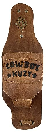 Hide & Drink, Beer Holster for Cowboy, Handsfree Beverage Holder, Western Bottle Leg Grip for Men and Women, Full Grain Leather, Handmade Drinking Accessories, Hops Design