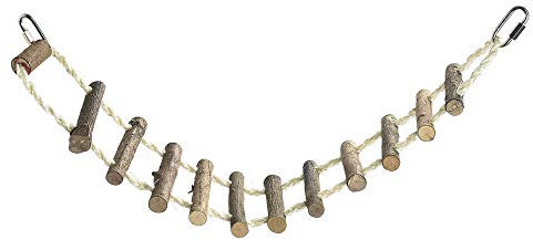 Natural Sisal Rope and Log Bridge Parrot Toy - Large