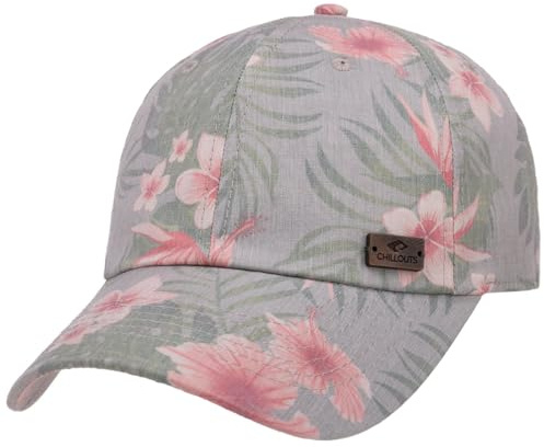 CHILLOUTS Beach Flowers Cap Baseballcap Basecap Curved Brim Sommercap Damen/Herren - Metallschnalle, mit Schirm Frühling-Sommer Sommer