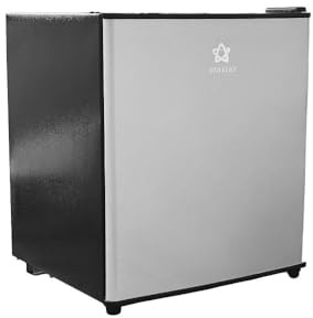 Mediawave Store – Mini Frigorifero 45 Litri con Scomparto Refrigerante Frigo Bar Piccolo per Camera Hotel e Ufficio MiniFrigo Silenzioso con Porta Reversibile (Grigio)