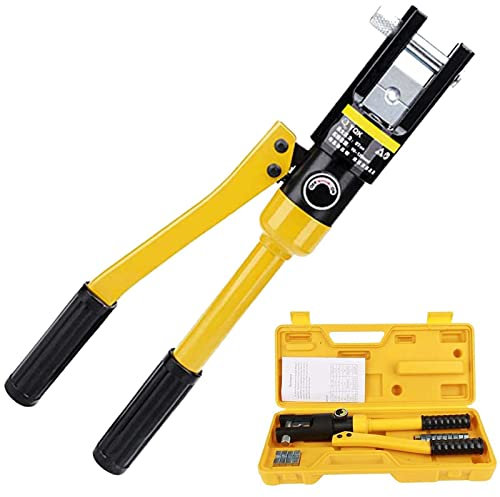 XYEJL Crimpadora Hidráulica, Crimpadora para Cables, Alicates para Terminales De Cable, Crimpadora, Alicates para Colocación De Cables De Acero Inoxidable,YQK-120