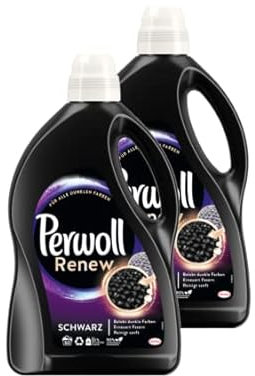 Perwoll Renew Schwarz (2x50 Waschladungen), Waschmittel für alle dunklen Farben, Feinwaschmittel stärkt die Fasern und verbessert die Farbintensität