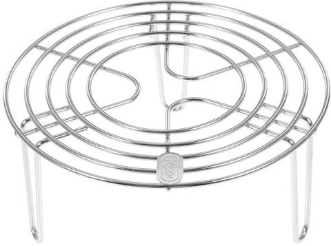 Operitacx Flaches Grillrost Für Mikrowelle Dampfgarer Metall Dampfgestellkreiskreislaufgitter zum Backen von Kochen Hebespeichern in T?pfen Kuchenpfanne gasherd Aufsatz, 6,5 Grillrost