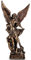 Estatua de bronce de 12.5 pulgadas, estatua de San Miguel Arcangel, estatua de San Miguel, estatuas de resina de San Miguel, figuras de la colección de San Miguel derrotando a Satanás, ángel religioso