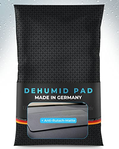 PLANGER® Luftentfeuchter Auto - Dehumid Pad + Antirutsch Matte (Made in Germany) Auto Entfeuchter Kissen für Innenraum - 1,1Kilo - Wiederverwendbar - Ohne Schadstoffe - 2 Jahre Garantie