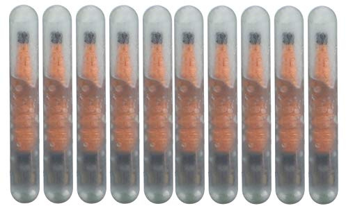 10 Stück Mini-1,25 mm-Mikrochip Für Hunde Und Katzen, Leichte Etiketten-Glasröhre Mini Leichtgewicht zur Identifizierung Chip Glasröhre Tiermarkenleser Haustiere Für Haustier Hund Katze Kuh Schwein