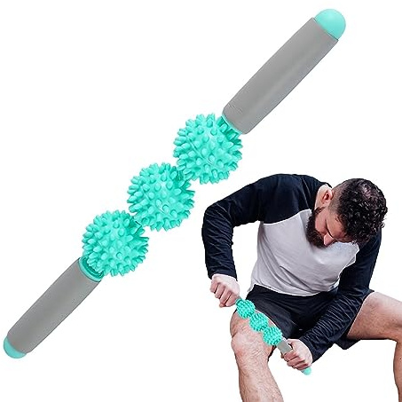 Massage Roller Stick | Massagerolle Körper Roller Massage Stab | Massagestab | Igelball Massageroller Mit Griff Für Beine Nacken Rücken Schulter