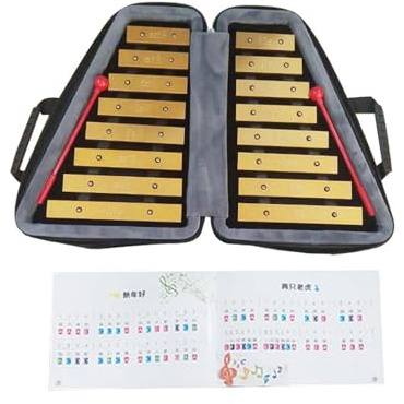 16 Note Glockenspiel Montessori Metall Holz Percussion Toys Percussion Instrument Hand Knock Piano Spielzeug für Live-Performance