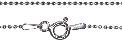Markylis - Solid 925 Sterling Silver Fine Ball Pendant Chain Necklace Anklet Bracelet - CP100-0.8mm - Choose your size (20)