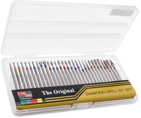 Mesee Diamant Nagelfräser Bits Set, 30 Stück | Nagelhaut Bohrer Werkzeuge, Professioneller Nagelbohrer Aufsätze, Nagelfeile Maniküre Pediküre Nagelpflege