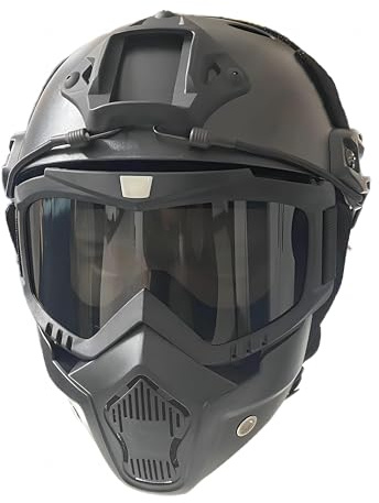 Tactical Airsoft Schnelle Helm PJ Art/Abnehmbare Gesichtsmaske Motorradbrille Für Paintball Sport Jagdschießen im Freien