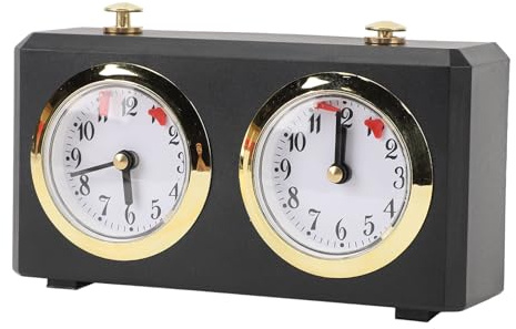 Professionelle Schachuhr Zum Aufziehen mit Großen, Leicht Ablesbaren Zifferblättern, Multifunktionaler Mechanismus, Tragbare Analoge Schachuhr, Mechanischer Vintage-Schachtimer