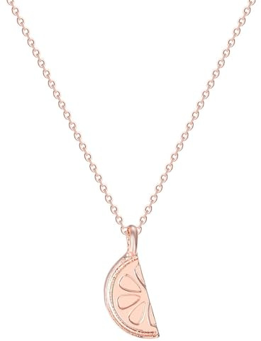 Sopodbacker Während Halskette Ketten Schmuck Herren Frauen Anhänger Necklaceaccessoires Obst Zitrone Scheibe Halskette Anhänger Retro Party Einfach Roségold
