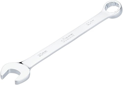 Vigor Chiave combinata V7740-20, SW 20 mm, versione lunga, sfalsamento di 15 gradi, profilo esagonale esterno e doppio esagono, cromato e lucidato'.