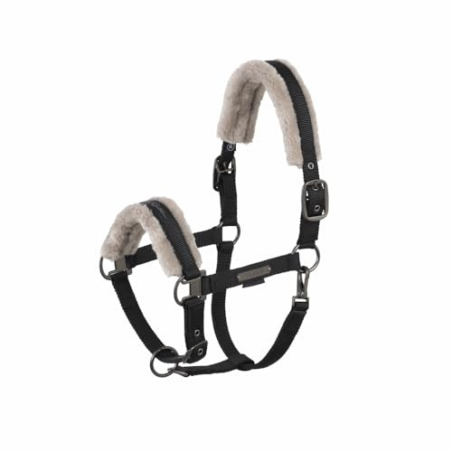 Eskadron Halfter Double Pin Faux Fur Black Platinum 2025, Größe:W