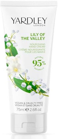 Yardley London Lily of the Valley Handcreme, pflegende Lotion mit Blumenduft, Sheabutter & natürliche Öle für weiche Haut, vegan & tierversuchsfrei, 75ml