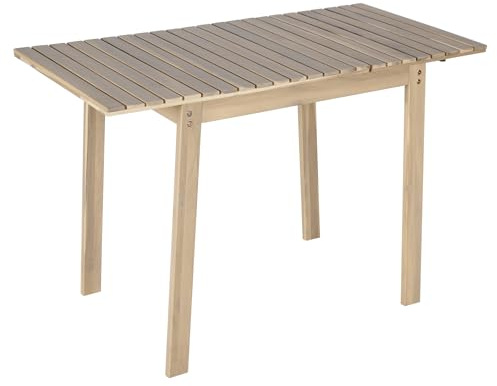 Riess Ambiente Outdoor Balkontisch Bali - 110cm - Natur hell - geöltes Akazienholz - Gartentisch 4 Personen klappbar wetterfest