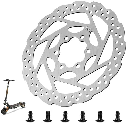 VOLOHAS Disco freno in acciaio inox con 6 fori Disco freno pezzo rotore 140MM per Kukirin G2 Master/G3/G4 monopattini elettrici pastiglie freno/accessori freni