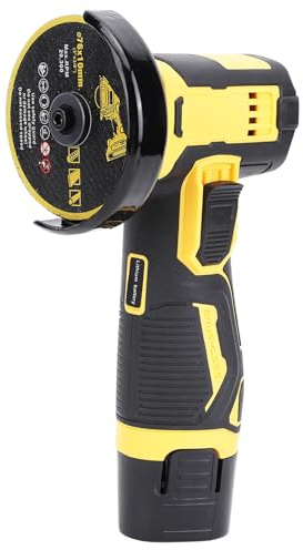 Weytoll Utensile smerigliatrice angolare 21V con 2 batterie ricaricabili, mini tagliapiastrelle multifunzione con 6 dischi per mattoni, legno, acciaio, pietra (spina UE 100-240V)