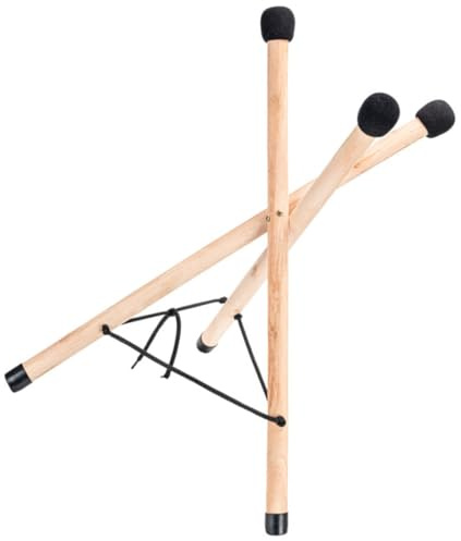 Klapperbares Holz Stativ für Zungentrommel mit Verstellbarem Seil | Dreibein Design, Leicht zu Verstauen und Tragen, für Handpan Zubehör und Übung
