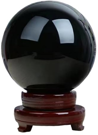 1 pieza de esfera obsidiana negra 30 mm, bola mágica cristal, piedras for decoración del hogar sin base Gemstone Stone