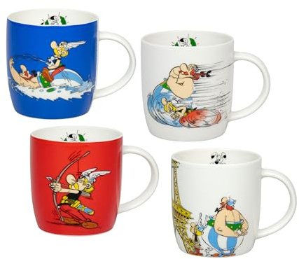 Könitz muggar, set med 4 muggar, Asterix Obelix porslinsmuggar (sport)
