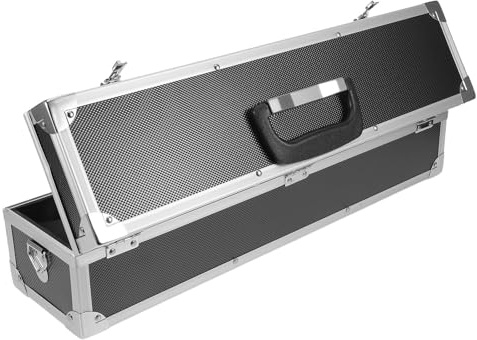 VICASKY Étui à Couteaux Cuisine Rigide en Alliage D’Aluminium Noir 8 Emplacements avec Double Verrouillage à Combinaison Boîte à Outils Portable Sécurisée pour Camping la Cuisine