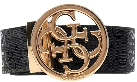 GUESS Gürtel Stacey Adjustable & Reversible Belt H35 W85 Black/Cream White schwarz creme kürzbar wendbar