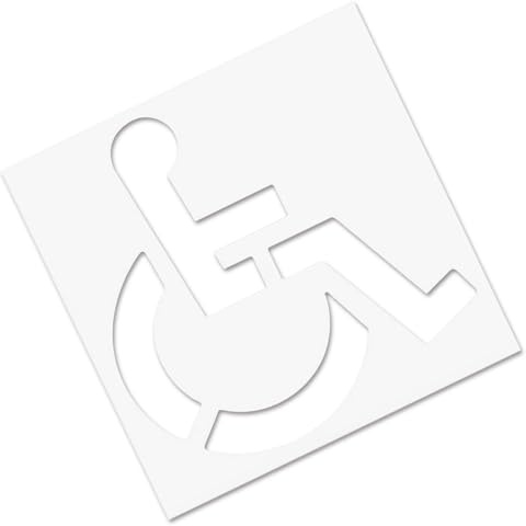 Disabilitato Grande Simbolo Accessibile, Striscia Fuoco E Marcatura Rottoir Riutilizzabile Strumento di Layout Commerciale Pittura Organizzazione Segnalazione Con Alto Contrasto Qualità Comunale