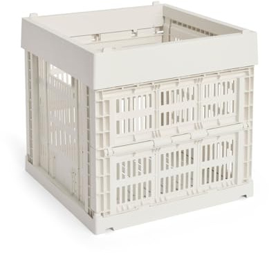 HAY - Colour Crate Korb Cube, 29,5 x 29,5 cm, off-white, recycled