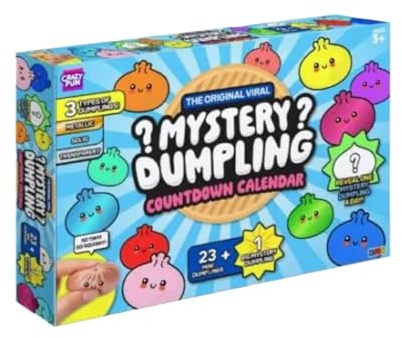 Colorful Squish Dumpling, calendrier compte rebours interactif, calendrier l'Avent 15,35x10,23x1,57 pouces avec fonction boulette, jouets sensoriels pâte, jouet Fidget mignon, jouets presser