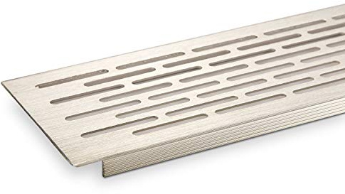 SOTECH Lüftungsgitter Edelstahloptik 500 x 100 mm Lochblech Lochgitter Stegblech Belüftungsgitter