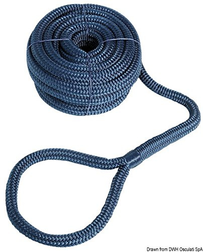 Osculati Festmacherleine mit Auge schwarz 10 mm x 6 m