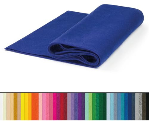 The Felt Store Bastelfilz Meterware 1,6 mm – königs blau, 100% weicher Acryl-Filz, farbintensiver und langlebiger als Polyester, ideal zum Nähen & Basteln, Breite 1,8 m, Länge 2 m