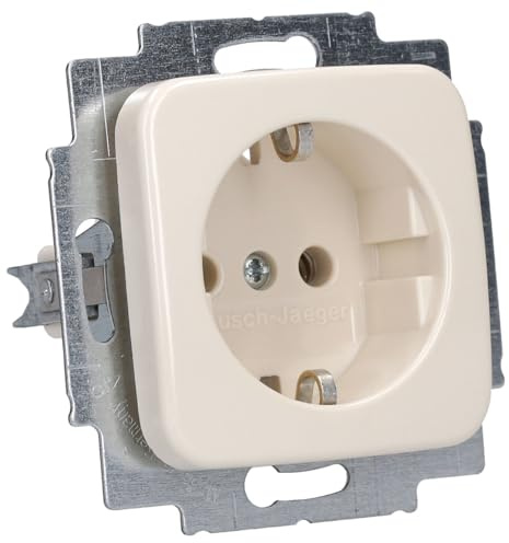 Busch-Jaeger 20 EUC-212 SCHUKO Steckdosen-Einsatz Cremeweiß Busch-Duro 2000 SI