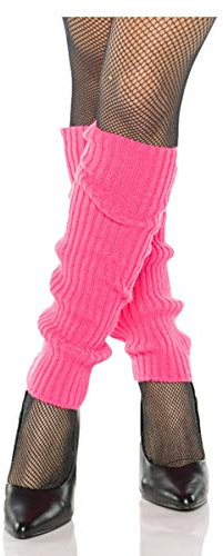 Horror-Shop Pinke 80er Jahre Beinstulpen als Kostüm Zubehör für Fasching
