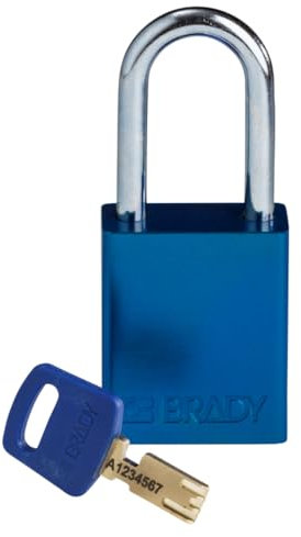 Brady SafeKey Lucchetto di blocco alluminio blu 3,8 cm acciaio Shkl