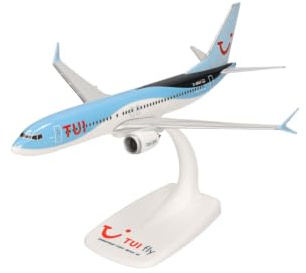 Herpa 612760 TUIfly Germany Boeing 737 Max 8 – D-AMAX „Mallorca“ in Miniatur zum Basteln Sammeln und als Geschenk, Mehrfarbig