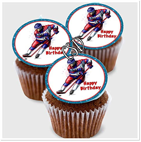 CSD Muffinaufleger Eishockey M1, Premium Esspapier Oblaten, Geburtstag,