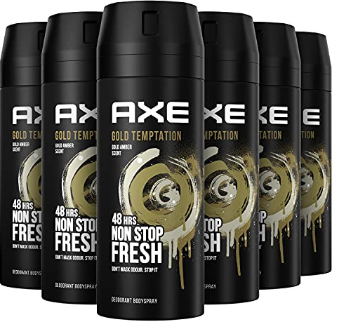 Axe Bodyspray Gold Temptation 150 ml deodorant för män, 6-pack