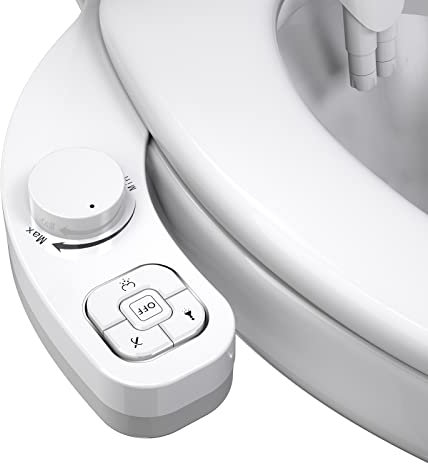 Bidet Einsatz für Toilette,Samodra 8.0 Nicht Elektrisch Bidet Aufsatz für Toilette Selbstreinigende Doppeldüsen Posterior & Feminine Wash,Wc Dusche,Taharet