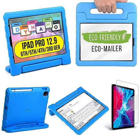 Cooper Dynamo iPad Pro 12.9 Hülle für Kinder | Kindersichere Schutzhülle für 3., 4., 5. und 6. Generation 2022