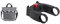 KLICKfix 0309TS Unisex-Adult Bikebasket Oval S (Lenker Adapter) Reisenthel Korb, Twist Silver & Zubehör Lenkeradapter E mit Schlos, Schwarz (Model 0211EBL), One Size mit Schloss