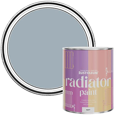 Rust-Oleum, hellblau Heizkörperfarbe, hitzebeständig, geruchsarm in Matt Finish - Blauer Himmel 750ML