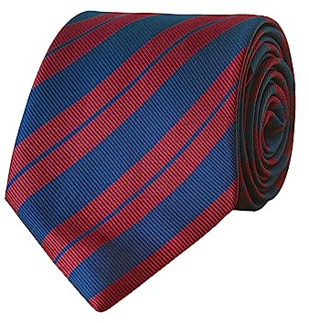 WANYING Bordeaux 8cm Krawatte Binder Schlips Herrenmode Jacquard Gewebte Standard Krawatte Business Casual Formell Hochzeit Party Retro - Bordeaux Gestreift