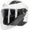 Casco Moto Jet Curve Mercury Blanco Brillante, Material ABS, Visor Solar Ahumado, Cierre micrométrico, Adultos, Hombre y Mujer, ECE 22.06 (XS)