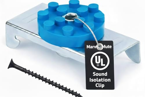 TMS Resilient Sound Clips, Sound Insulation Clips for Resilient channel for soundproofing - Mounting Screws Included - 10 Pack