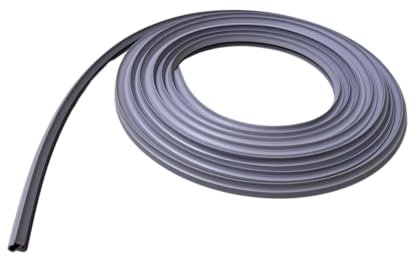 Premium Zimmertürdichtung - 5 Meter Lang - Farbe weiß - Optimale Abdichtung für Ihr Zuhause (grau)